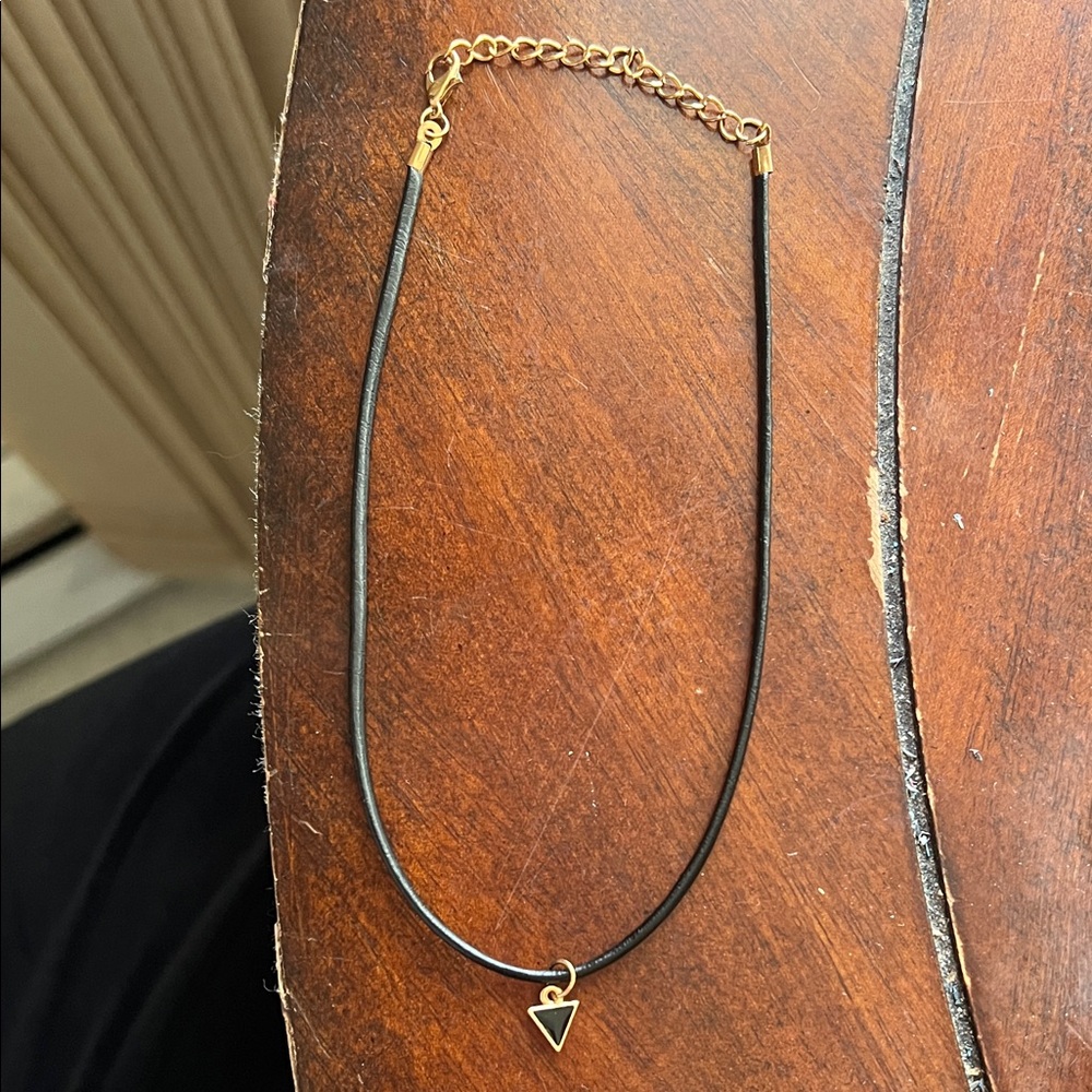 Choker with triangle charm